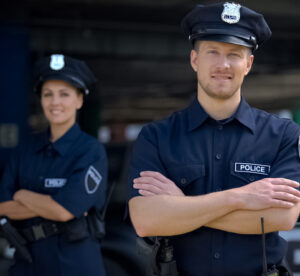 Police doing field training exercises